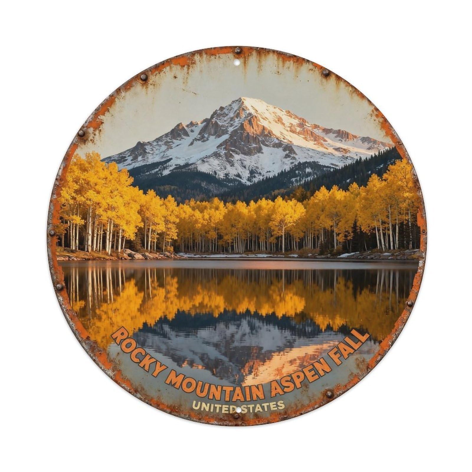 ROCKY MOUNTAIN ASPEN FALL Metal Tin Sign Plaque