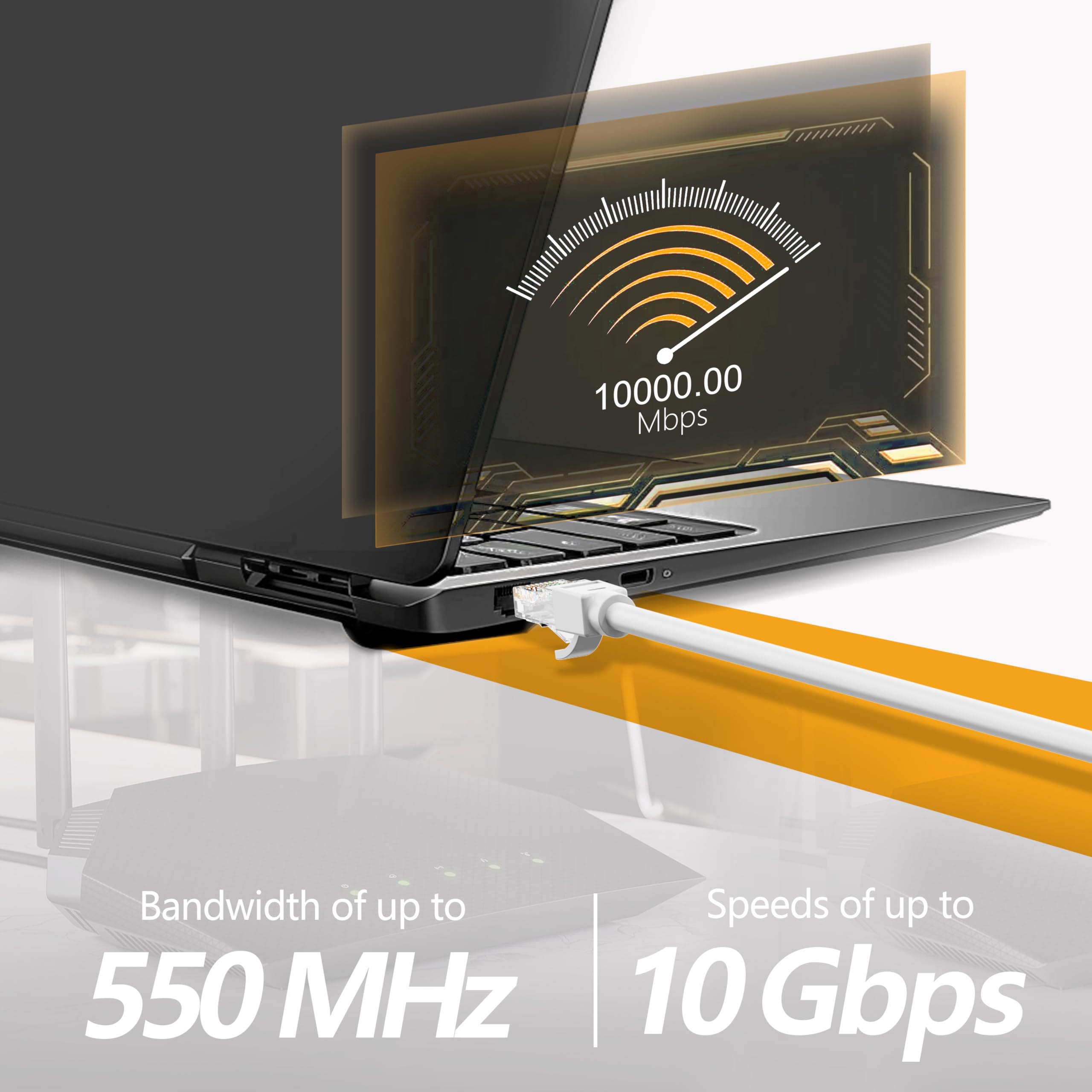 Cavo Ethernet da 150 metri per Cat 5e/Cat6, cavo di rete Cat6 da 10 Gbps 24AWG, cavo di sepoltura diretto CCA, UTP, cavo LAN patch RJ45, impermeabile, per interni ed esterni, cavo Internet schermato