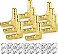 Vista 13 de GASHER 2 piezas de púas de manguera de latón en T, accesorio de manguera de 3 vías (púa de manguera de 1,27 cm x 1,27 cm x 1,27 cm) con 6