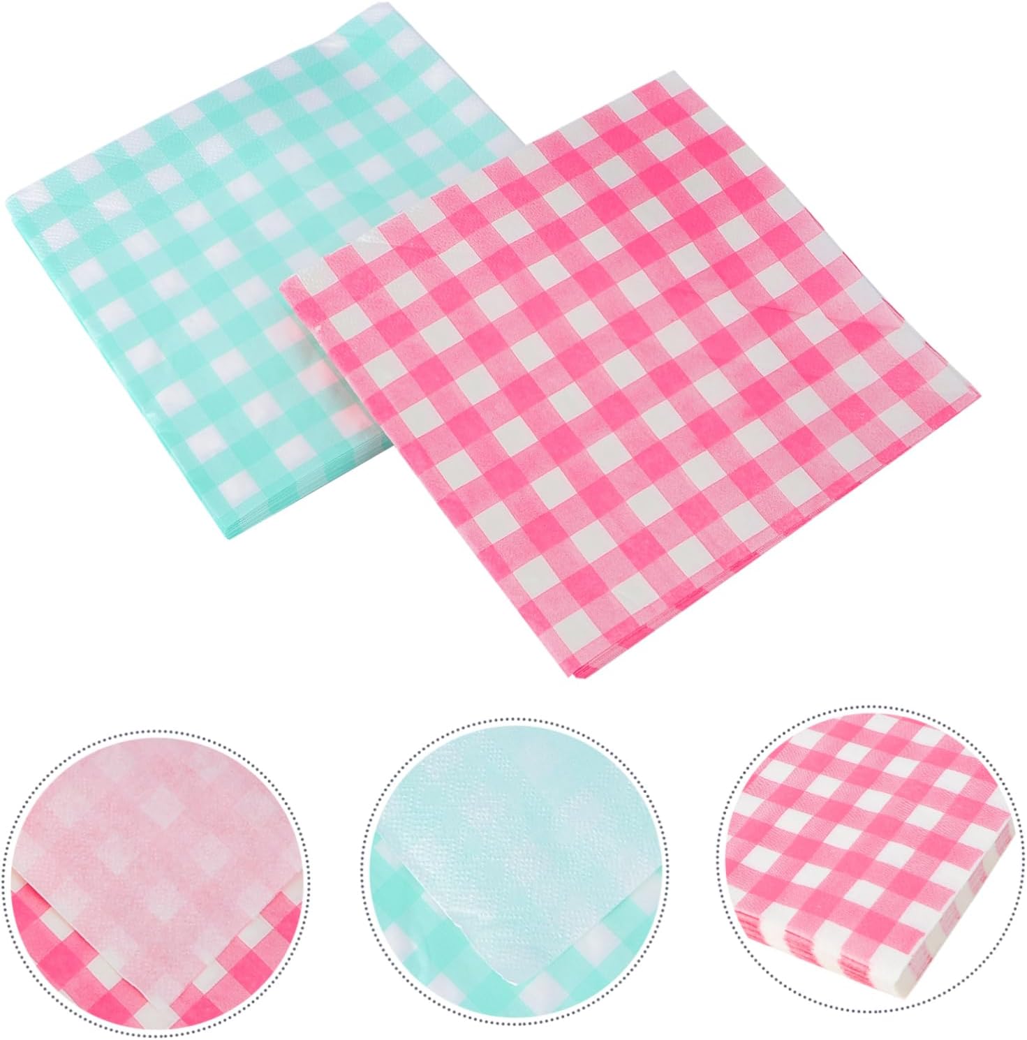 80pcs Grid Patterned Paper Napkins Set Creative Decorative Table Napkins for Holiday Parties Picnics and Gatherings Soft and Absorbent Dinner Tissue
