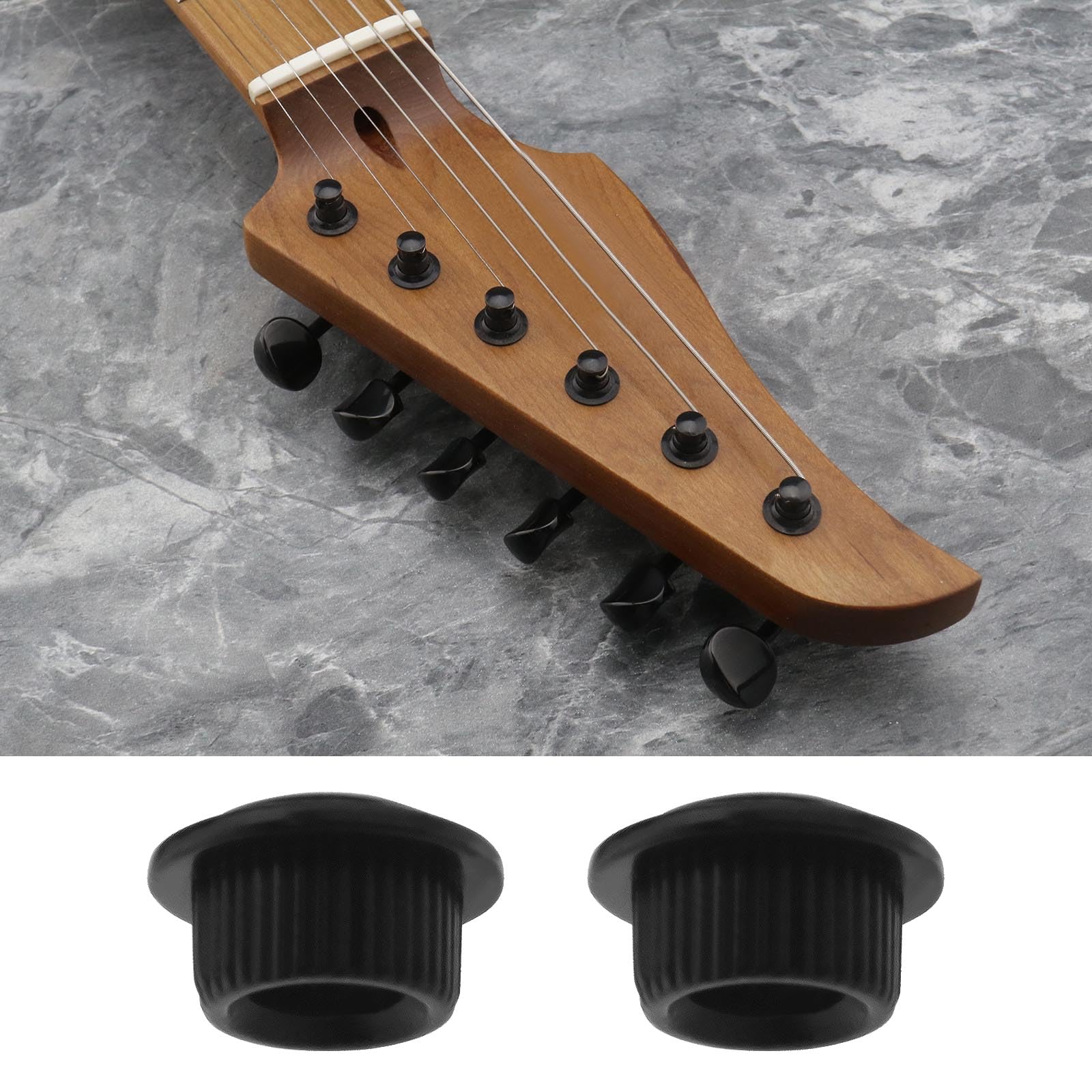 6 Puntali Per Corde Chitarra - Manicotti Metallici Semi-Chiusi, Accordatori Argento - Foto 11