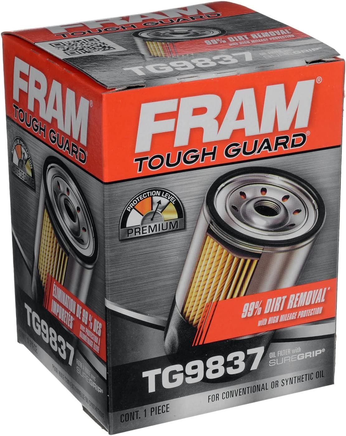 FRAM Tough Guard TG9837-1, 15K Mile Change Interval Oil Filter