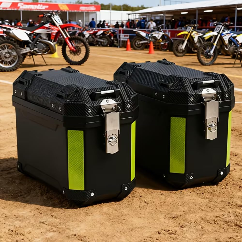 Generisch 2X Motorrad Seitenkoffer 30 Liter Aufbewahrungsbox, Hochbelastbares PP-Material
