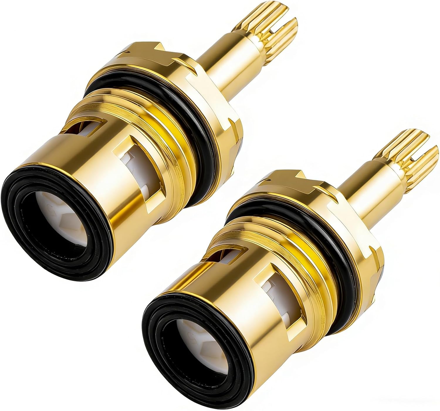 2 Pack Faucet Cartridge for American Standard 994053-0070a or 994053-0070a/H Bath & Kitchen Faucet Replacement Valve Cartridge, 4Z-24H Hot and Cold Replacement Stem, Brass