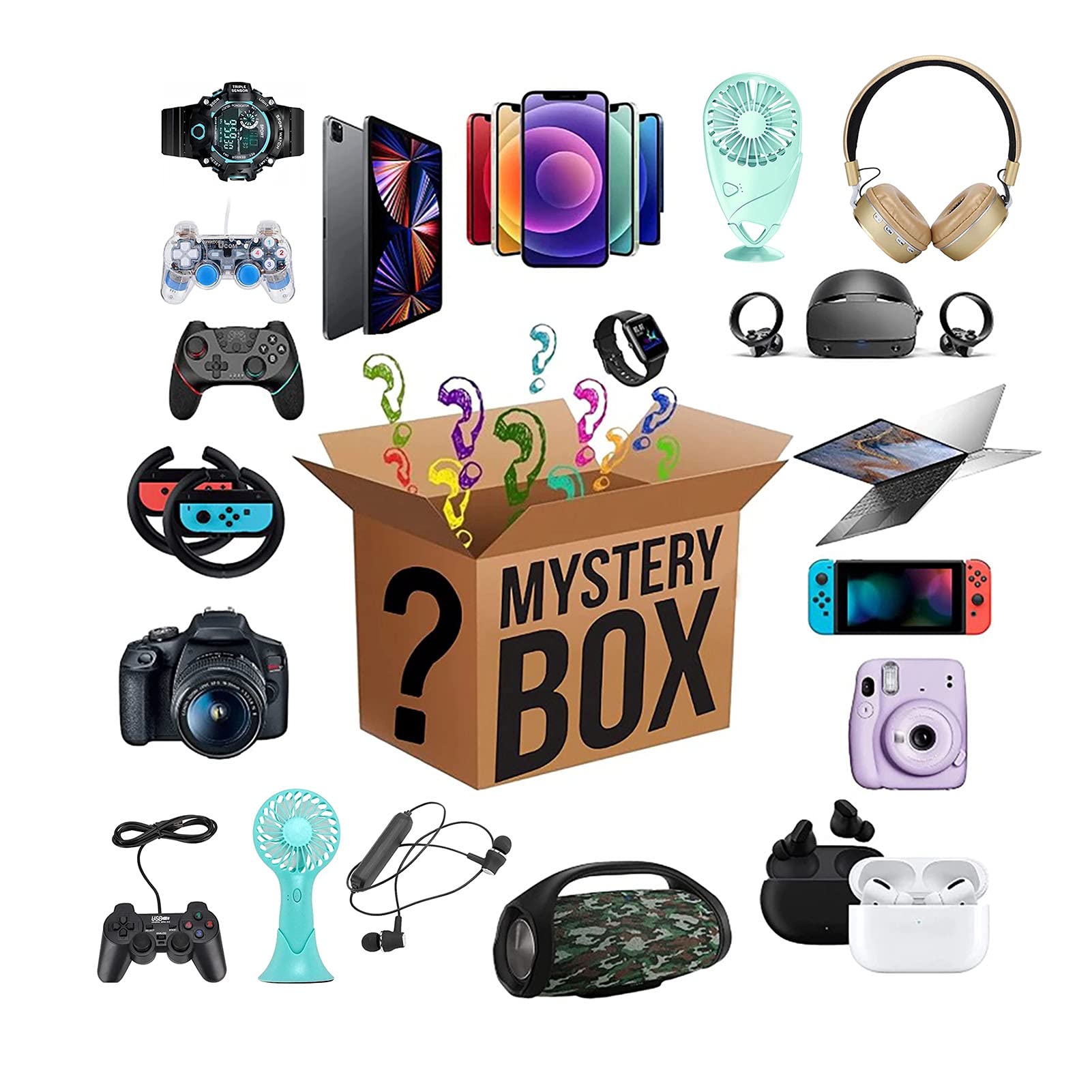 Mystery Box Electronic,Random Surprise Boxes, Birthday Surprise Boxes, Such As Drones, Smart Watches, Funny and Exciting Lucky Boxes B