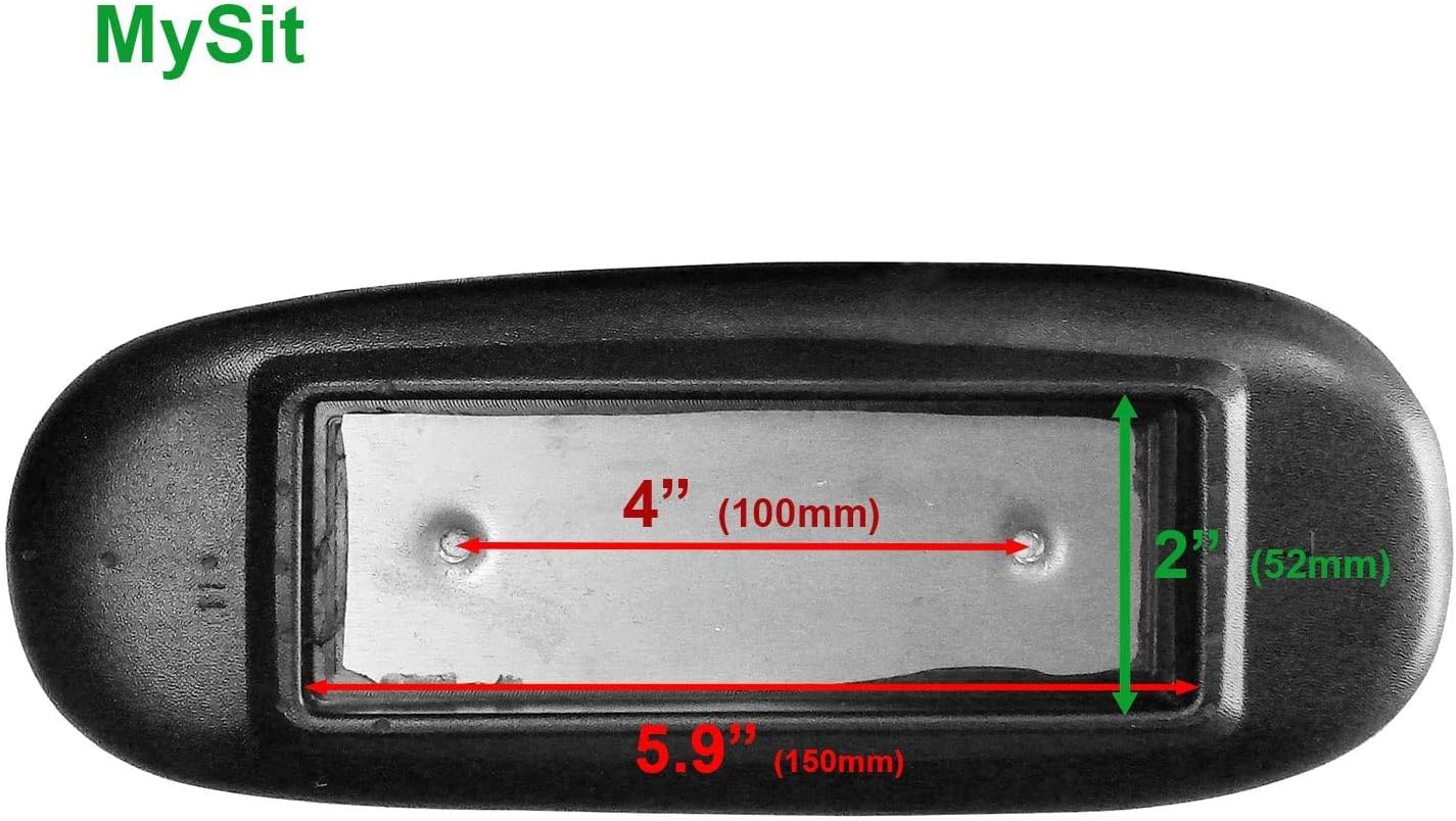 MySit Office Chair Armrest Replacement Arm Pads Univeral 4" Mounting Hole (Set of 2)
