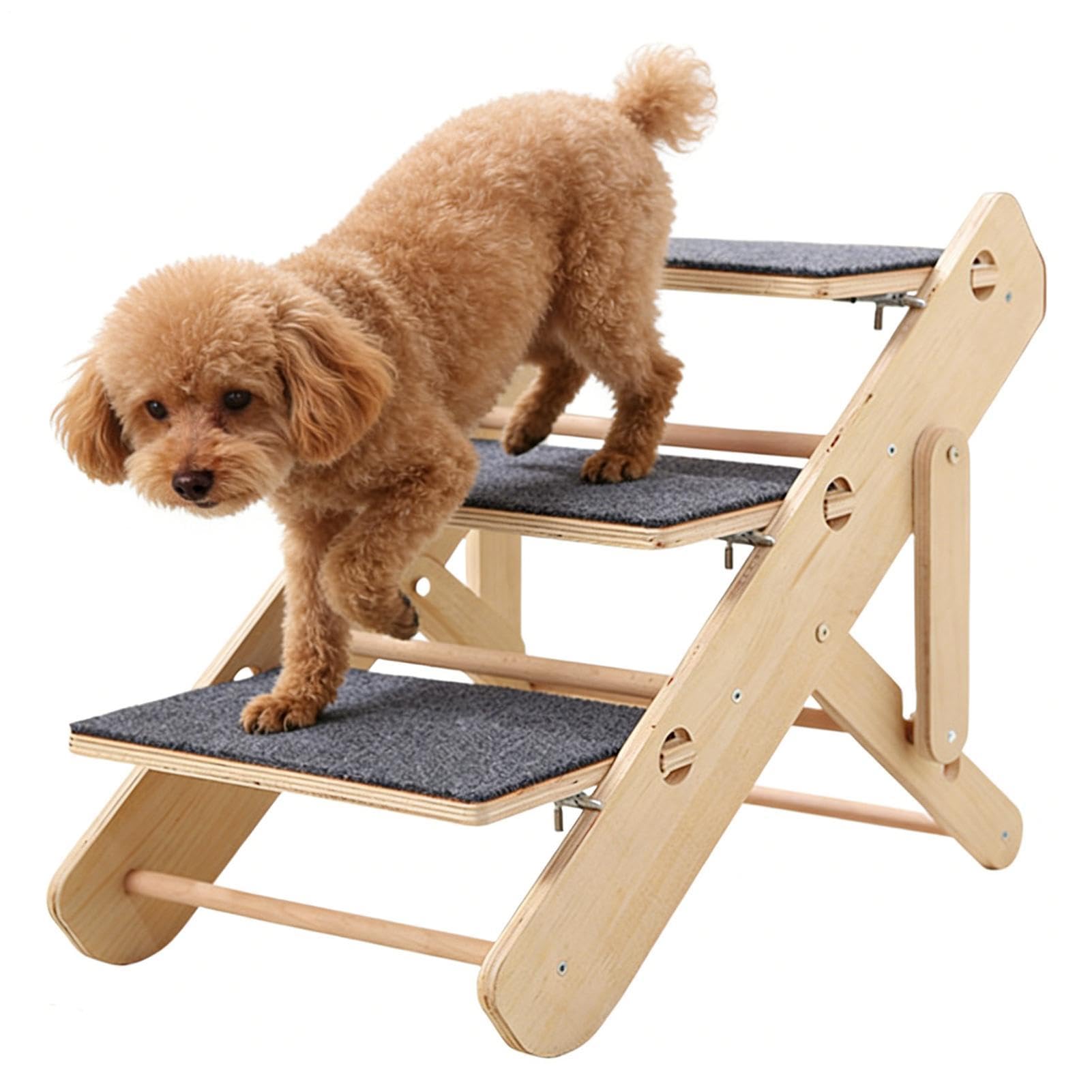 Rampa para perros para cama Escaleras Plegables Estables para Mascotas | Para Subir a la Cama o al Sofá para Alcanzar la Cama, el Sofá, el Dormitorio o la Sala de Estar