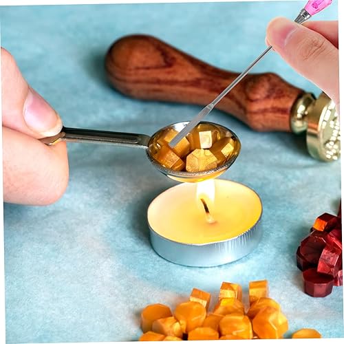 Miniatura 4 de 3 unids cuchara de mezcla de laca Suministros de sello de cera agitadores agitadores cucharas herramienta de sellado de cera cucharas de agitación