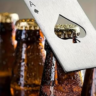 Spade A-Card Bottle Opener – Stainless Steel Playing Card–Shaped Beer Bottle Opener with Elegant Spade Design, Durable, Slim, Pocket-Friendly & Easy-to-Clean Bottle-Openers for Home, Bar & Travel