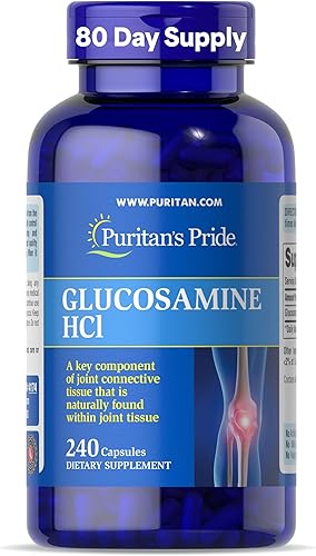 Puritans Pride - Glucosamina HCI de 680 mg suplemento ideal para la salud de las articulaciones y el cartílago 240 unidades