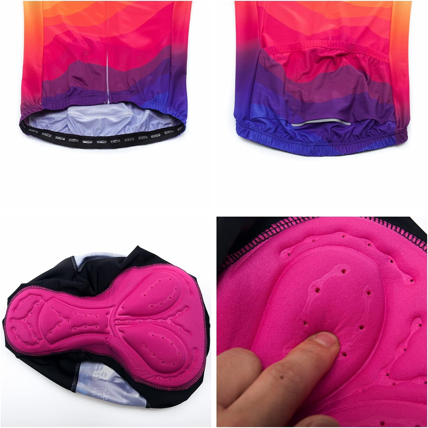 Cycling Jersey Shorts Set Padded Women Bike Bicycle Top Suit Summer - Image 4