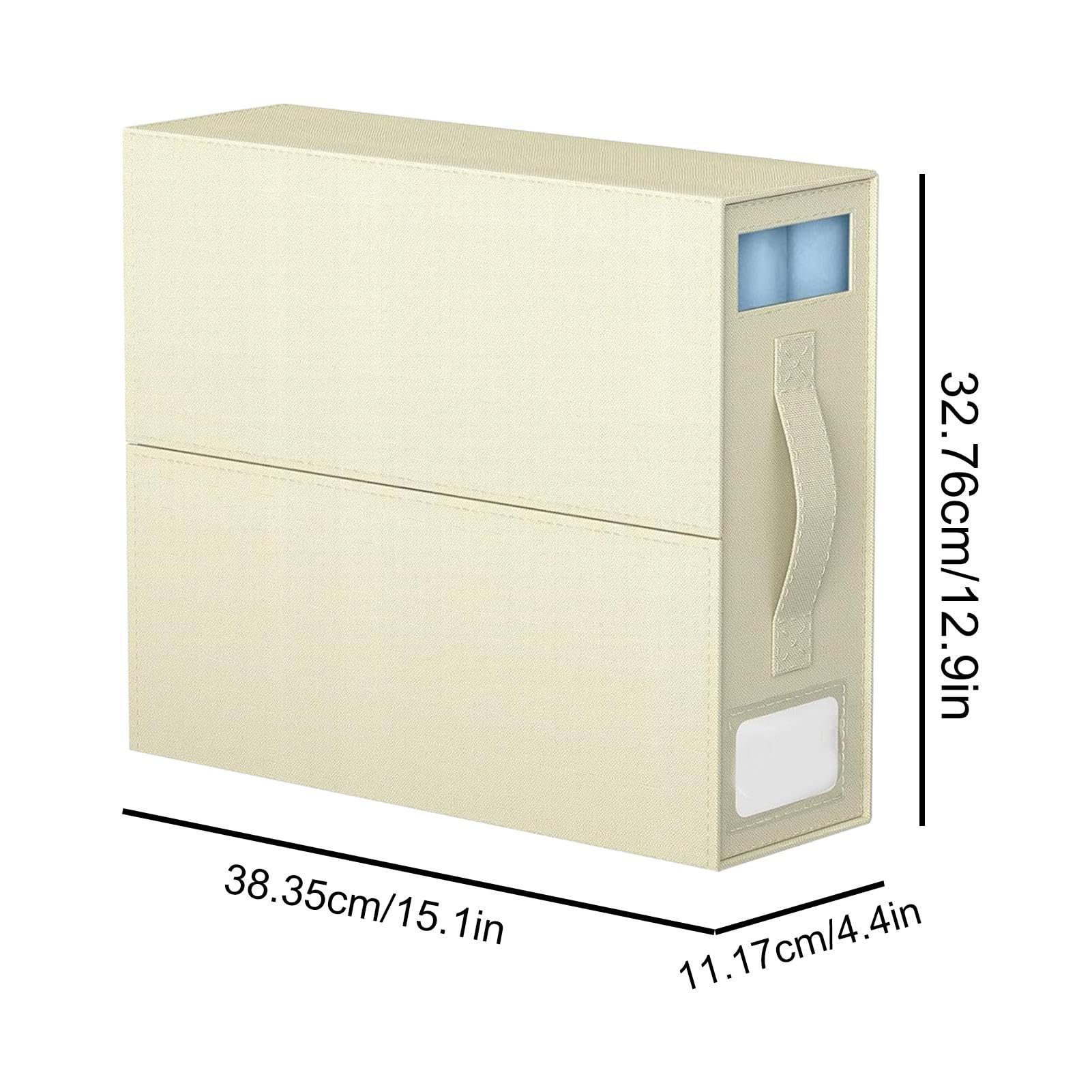 Organizer für 4 Bettlaken, Schrank-Bettlaken-Organizer, Bettwaren-Aufbewahrungsbehälter, Bettdecken-Organizer mit Reißverschluss, praktische Aufbewahrungstasche für Bettwäsche, 38,4 x 11,2 x 32,8 cm | Aufbewahrungsbehälter, Bettdecken-Organizer mit Reißve