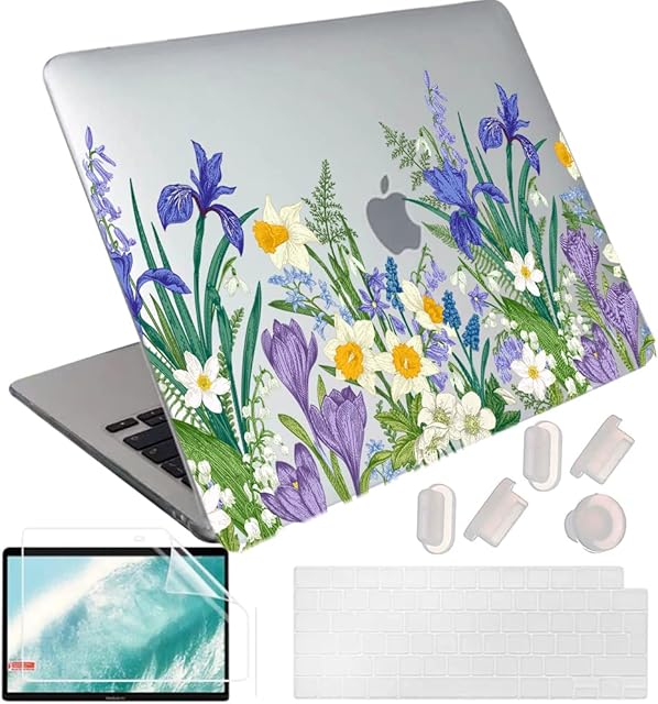 MUSHUI Compatible with Newest MacBook Air 13.6 Inch Case 2022 Release Model A2681 M2 Clip, Plastic Hard Shell Case Cover for MacBook Air 13 inch with Retina & Touch ID, 23