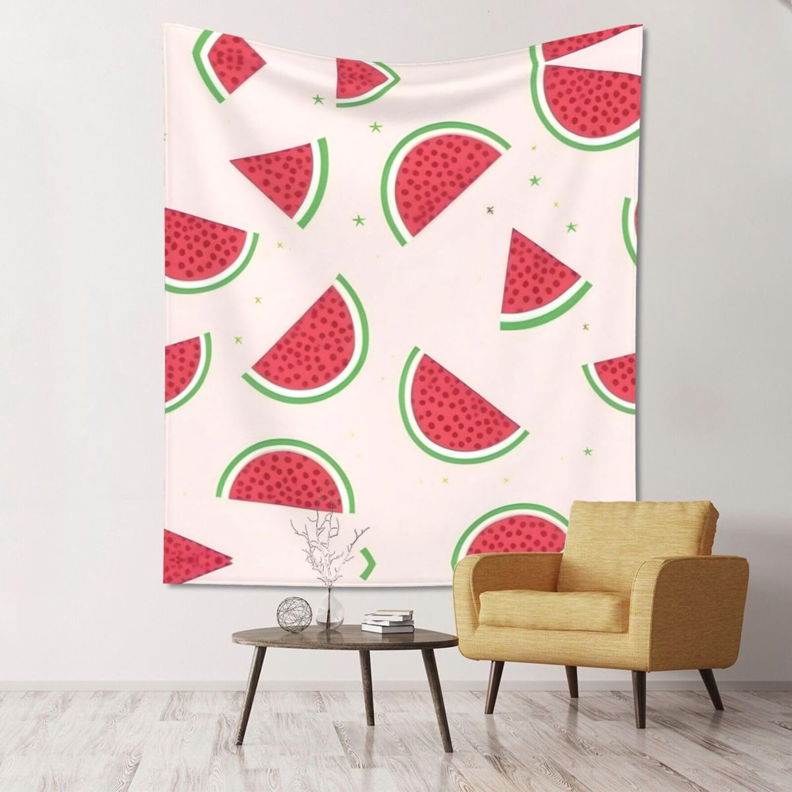 ZZYYDS Floral Wall Decor Tapestry Pink watermelon for Living Room Dormitory Home Decor Party Background, 60x51 Inch (Vertical)