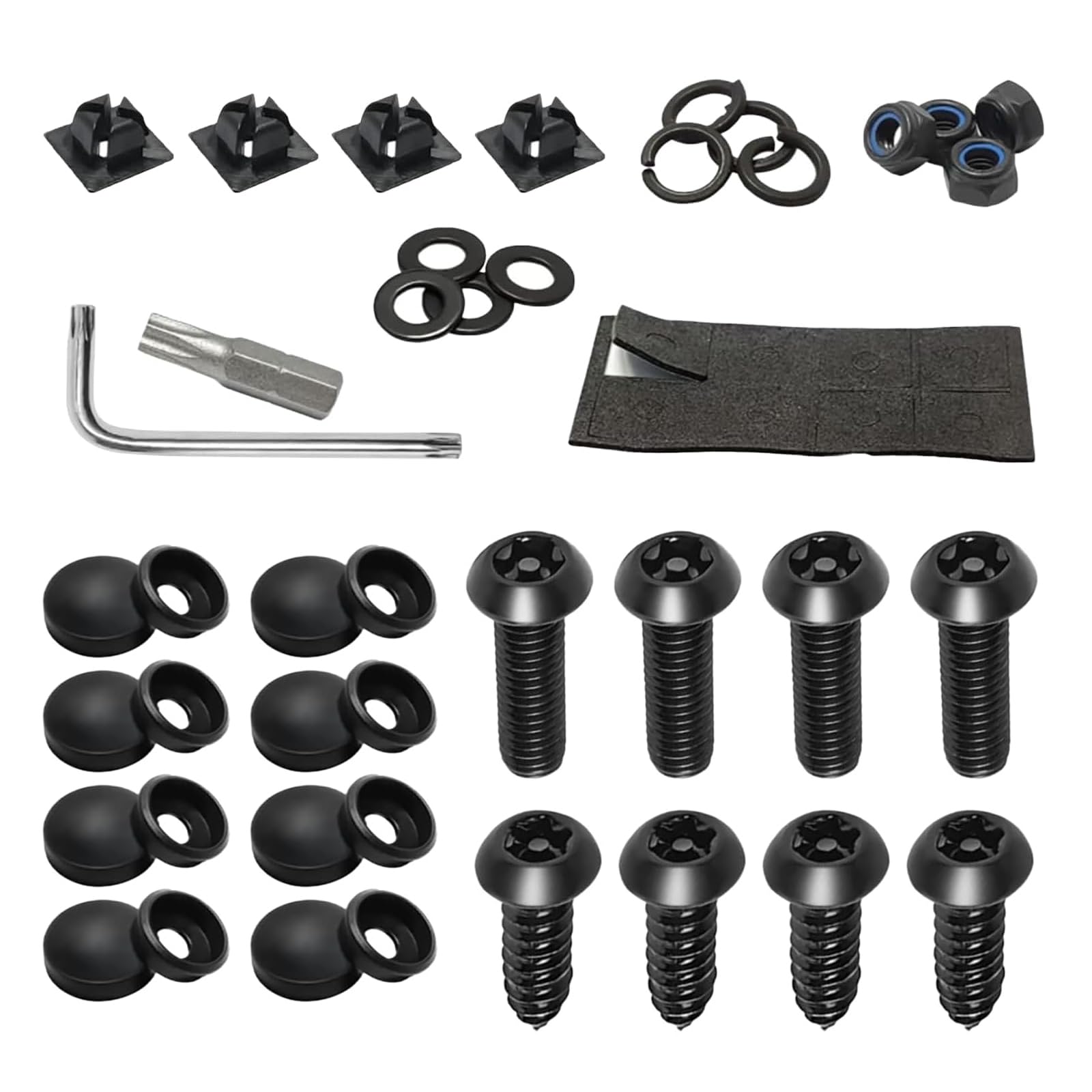 Anti Theft License Plate Screws,M6 (1/4") Tamper Proof Fastener Nut