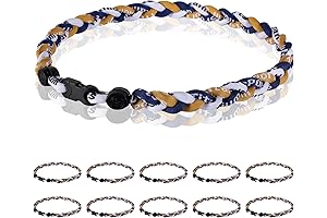 12 Pack Baseball Necklace 18inch, Team Gift for Baseball Funs, Three Braided...