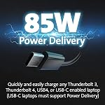 Kensington Triple Display USB-C Docking Station with 85W PD for Dell, HP, Lenovo, Acer, ASUS, Razer, Surface, MacOS (K33480NA) Black