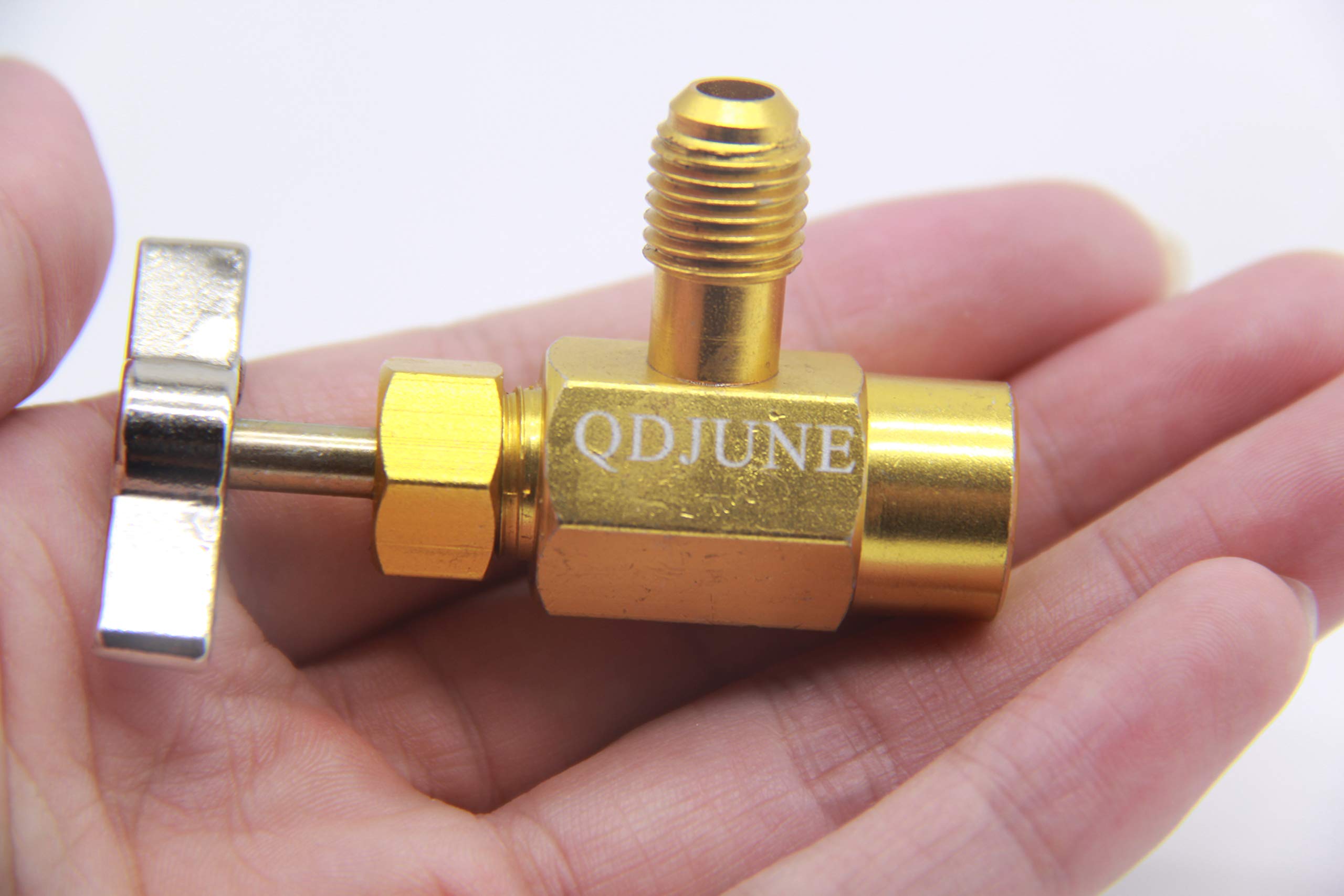 R1234YF Can Tap, 1/2'' Acme To 1/4'' SAE Valve Dispenser AC - Foto 12