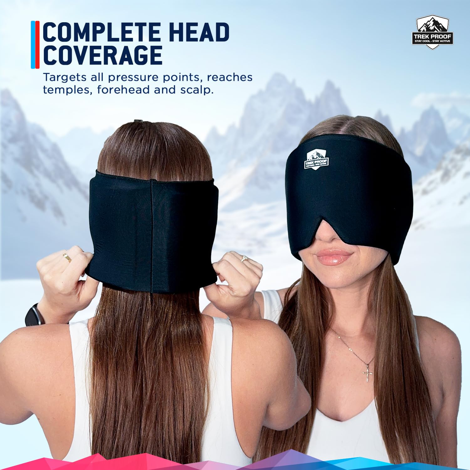 Trekproof Migraine Relief Cap, Cooling Gel Headache Relief Cap, Ice Pack for Face and Eyes, Cooling Migraine Mask, Soothing Cold Therapy Head Ice Pack Head Wrap for Tension,... 10 Trekproof Migraine Relief Cap, Cooling Gel Headache Relief Cap, Ice Pack for Face and Eyes, Cooling Migraine Mask, Soothing Cold Therapy Head Ice Pack Head Wrap for Tension,... - Image 8