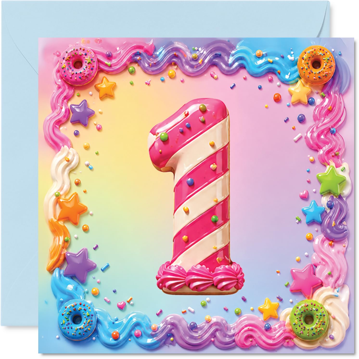 Playful 1st Birthday Card, Sprinkle-covered Fun for Their Big Day