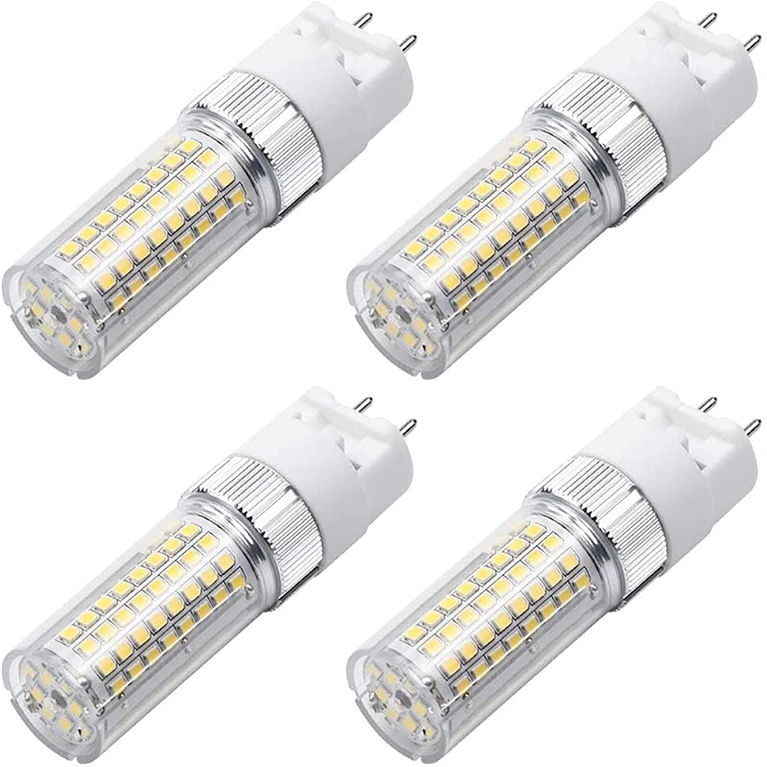 Lampadine LED G12 Dimmerabile 120 perline LED 2835SMD g12 luci bi-pin Lampadina a mais a led AC 85-265V per lampadari illuminazione domestica, senza sfarfallio, confezione da 4,Natural white,20 W