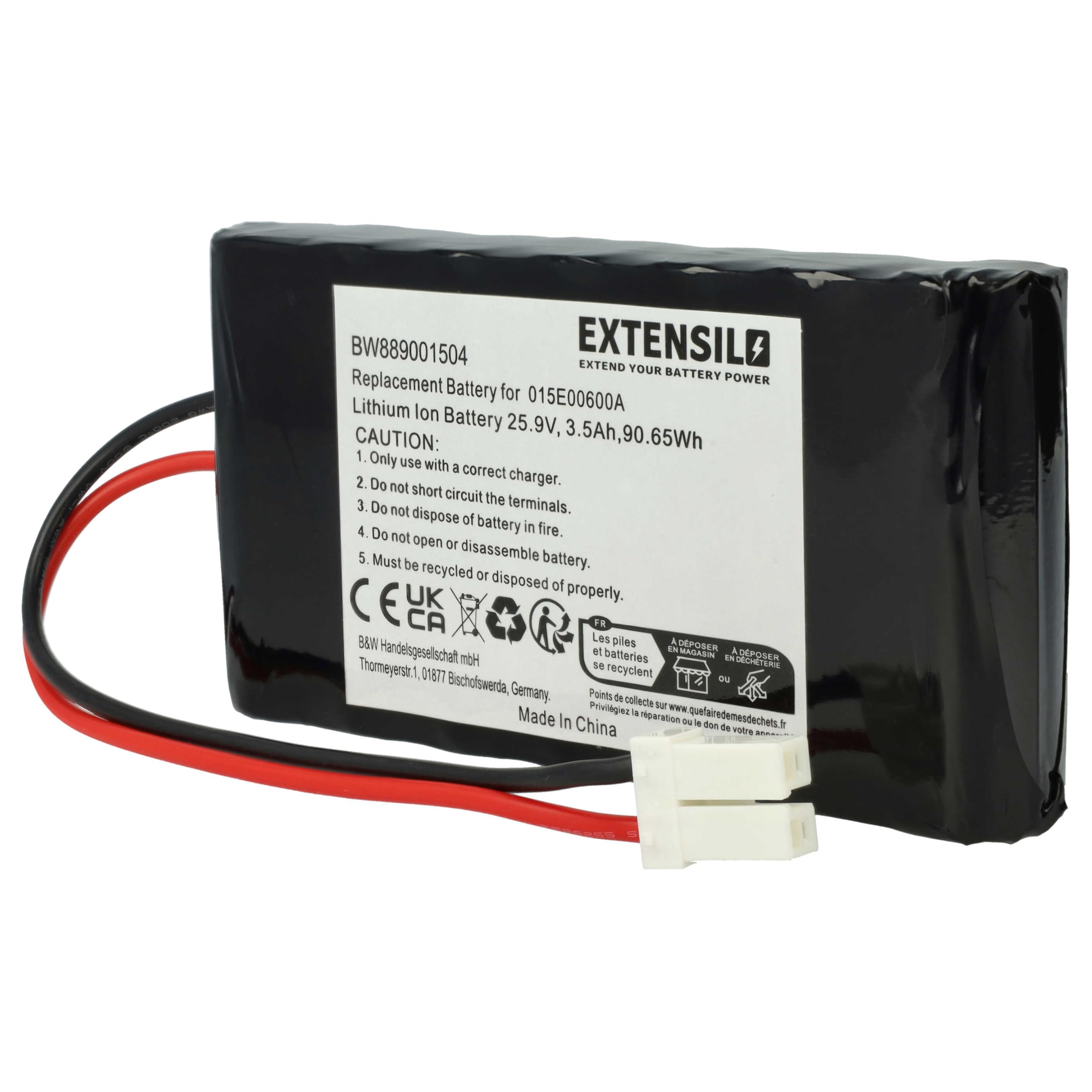 vhbw batteria sostituisce Ambrogio 015E00600A per 3500mAh, 25,9V, Li-Ion