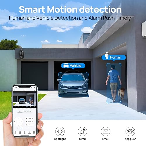 Miniatura 6 de Cámara IP POE PTZ de 5MP para exteriores con panorámica e inclinación, zoom óptico 18X, zoom digital 30x, cámara de seguridad con seguimiento humano