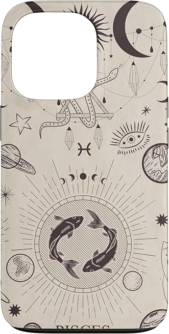 Astrological Planets Celestial Zodiac Sign Aesthetic Pisces Case for iPhone 13 Pro