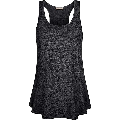 Miusey Womens Sleeveless Loose Fit Yoga Workout Racerback Tank Top