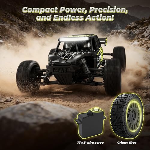 Miniatura 2 de HAIBOXING Camión RC 118 Desert Off-Road 18856, RTR Fast 22.4 mih 4WD, automóvil eléctrico a prueba de salpicaduras, grado de pasatiempo para niños,