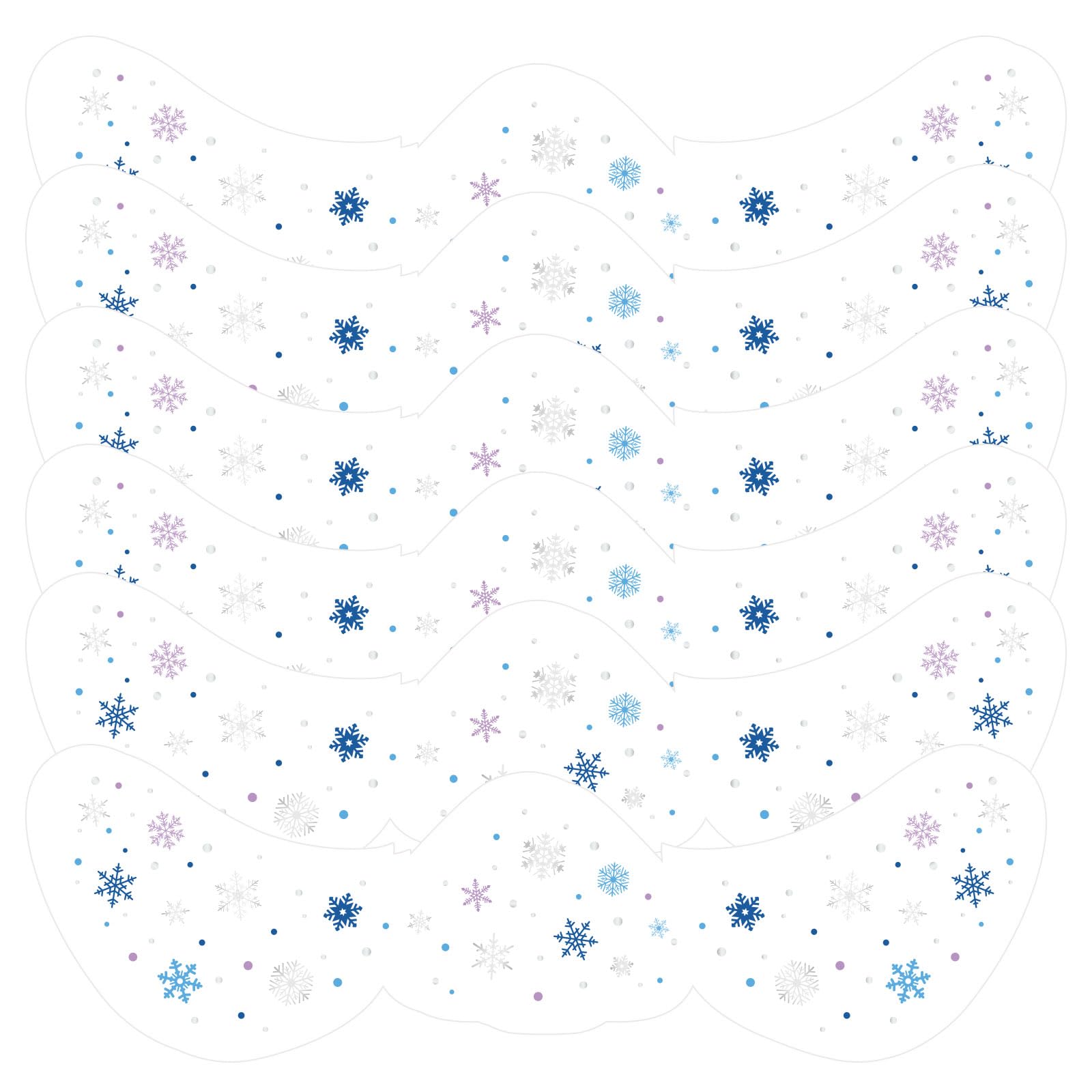 6pcs Snowflake Face Freckle Tattoo Stickers