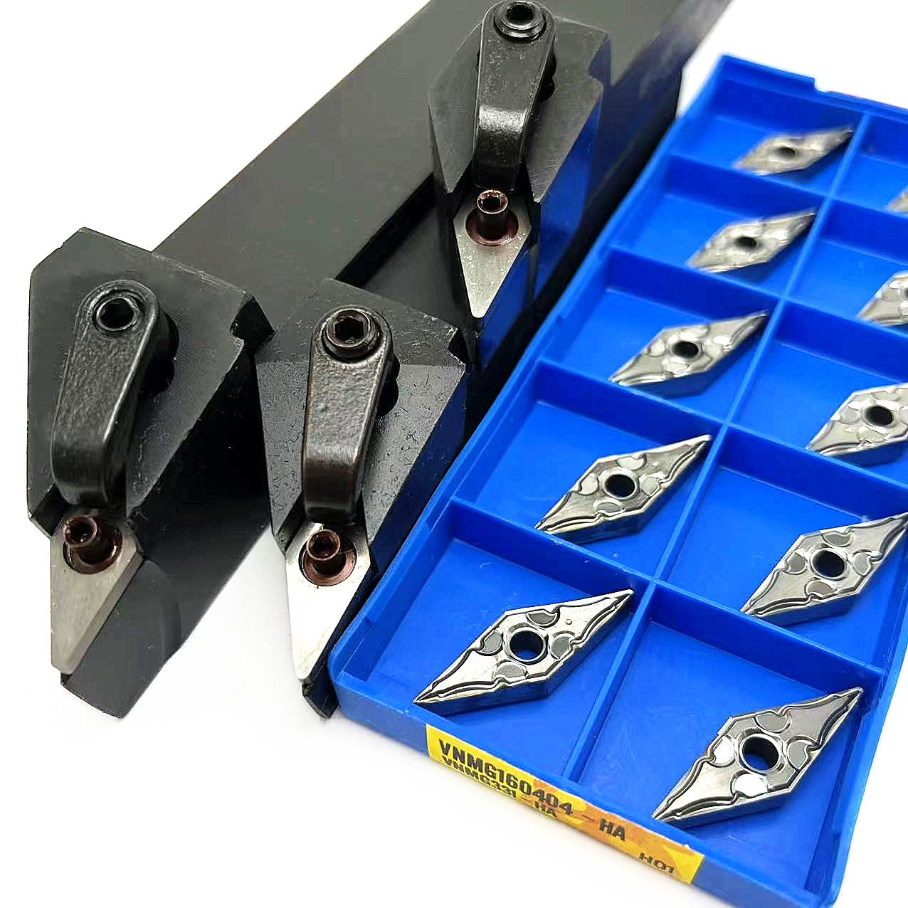 1 porte-outil de tournage indexable MVJNR1616K16 MVJNR2020K16 MVJNR2525M16 avec 10 inserts en carbure VNMG160404 (MVJNR1616K16) (MVJNR2020K16)