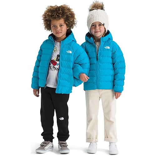 THE NORTH FACE Kids Reversible Perrito Insulated Hooded Jacket | 2 in 1 Winter Coat for Boys & Girls, Water Repellent