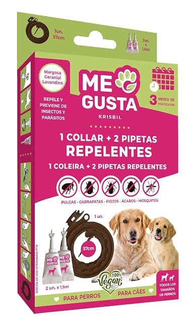 ME Gusta Pack de Collar y Pipetas Repelentes para Perros