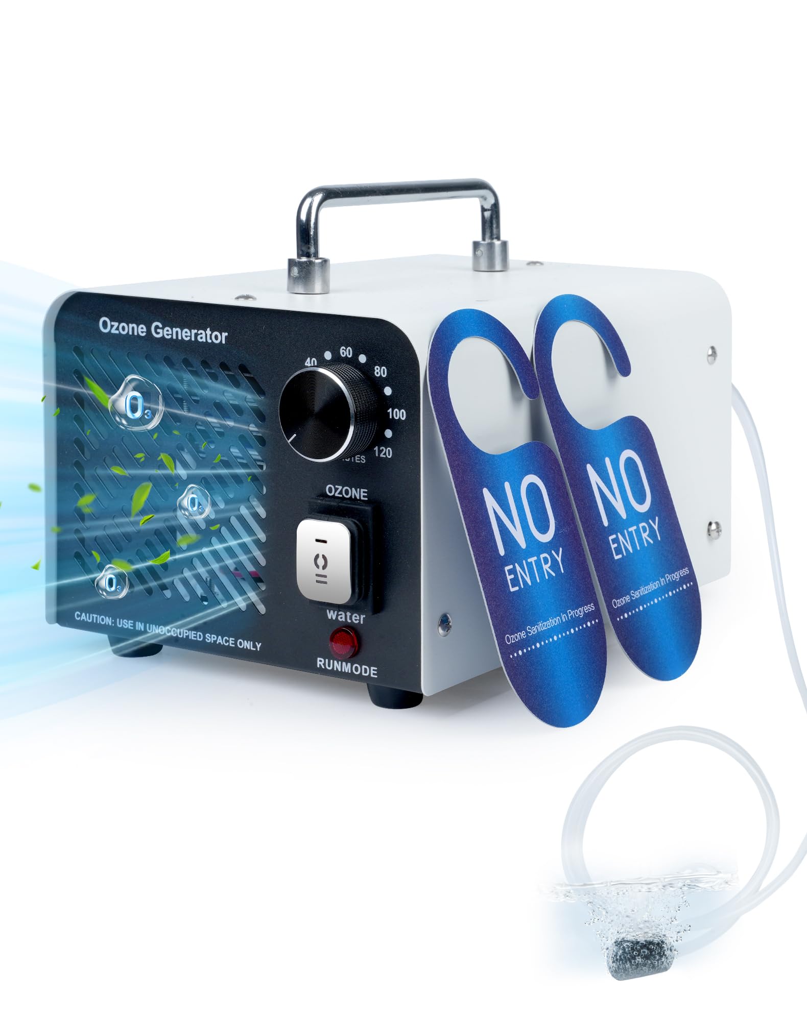 2IN1 Générateur d'Ozone 60 000 mg/h Purificateur d'ozone avec mode eau et air O3 Generateur Ozone pour Éliminer les Odeurs Ozonateur 150W Purificateur d'air à l'ozone pour maison et voiture Animaux