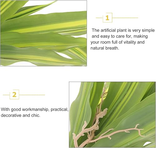 Miniatura 2 de EXCEART Decoración de plantas falsas, suministros para el hogar, accesorio para el hogar, planta artificial para el hogar, planta sintética vívida,
