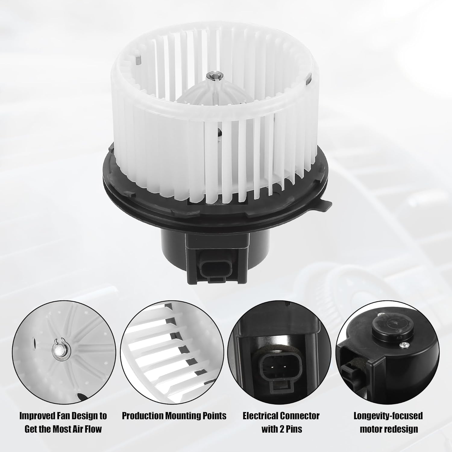 X AUTOHAUX AC Heater Blower Motor HVAC No.89019321 for Chevy for GMC Sierra Yukon 2000-2006 for Cadillac Escalad 2002-2006
