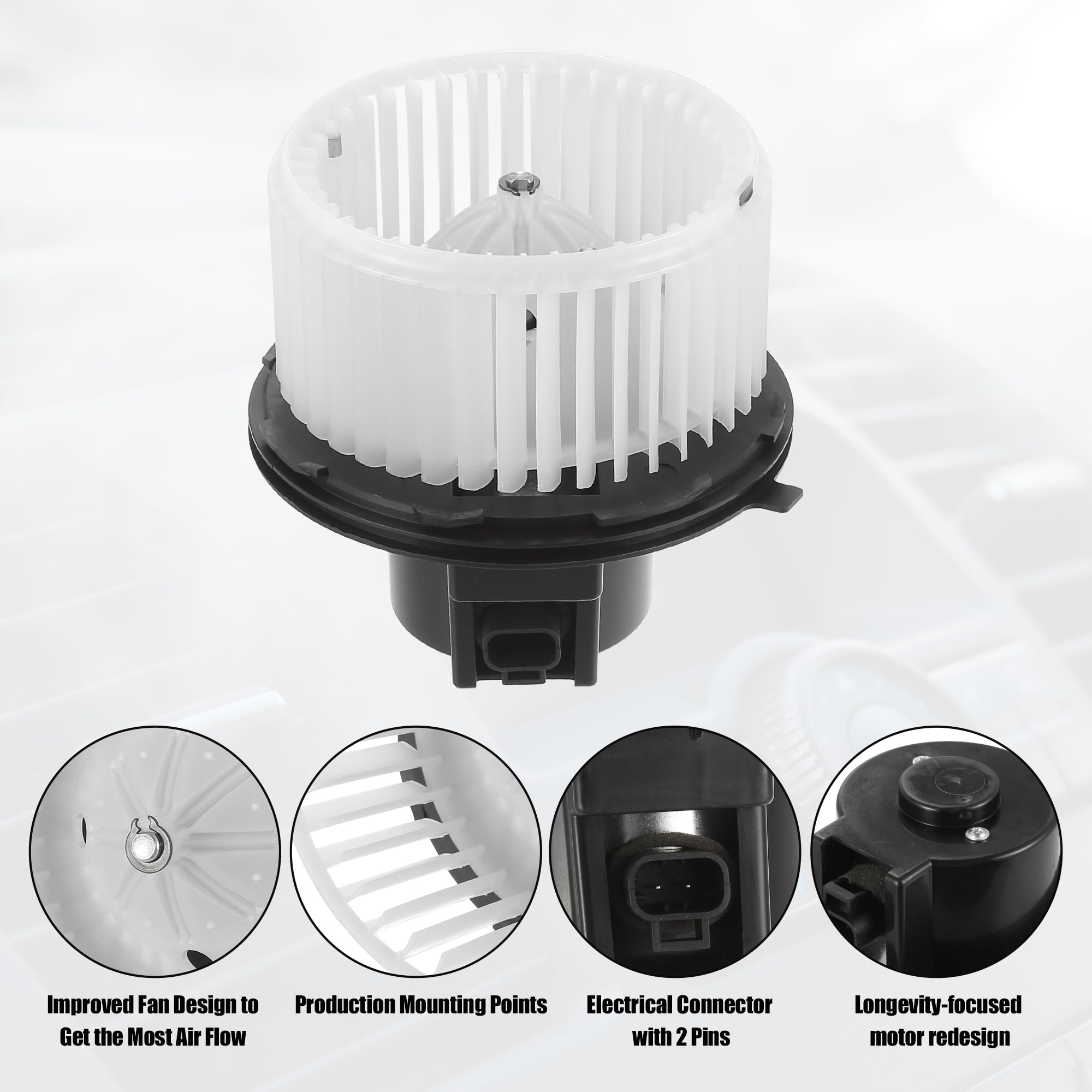X AUTOHAUX AC Calentador Soplador Motor HVAC No.89019321 para GMC Sierra 2500 99-04