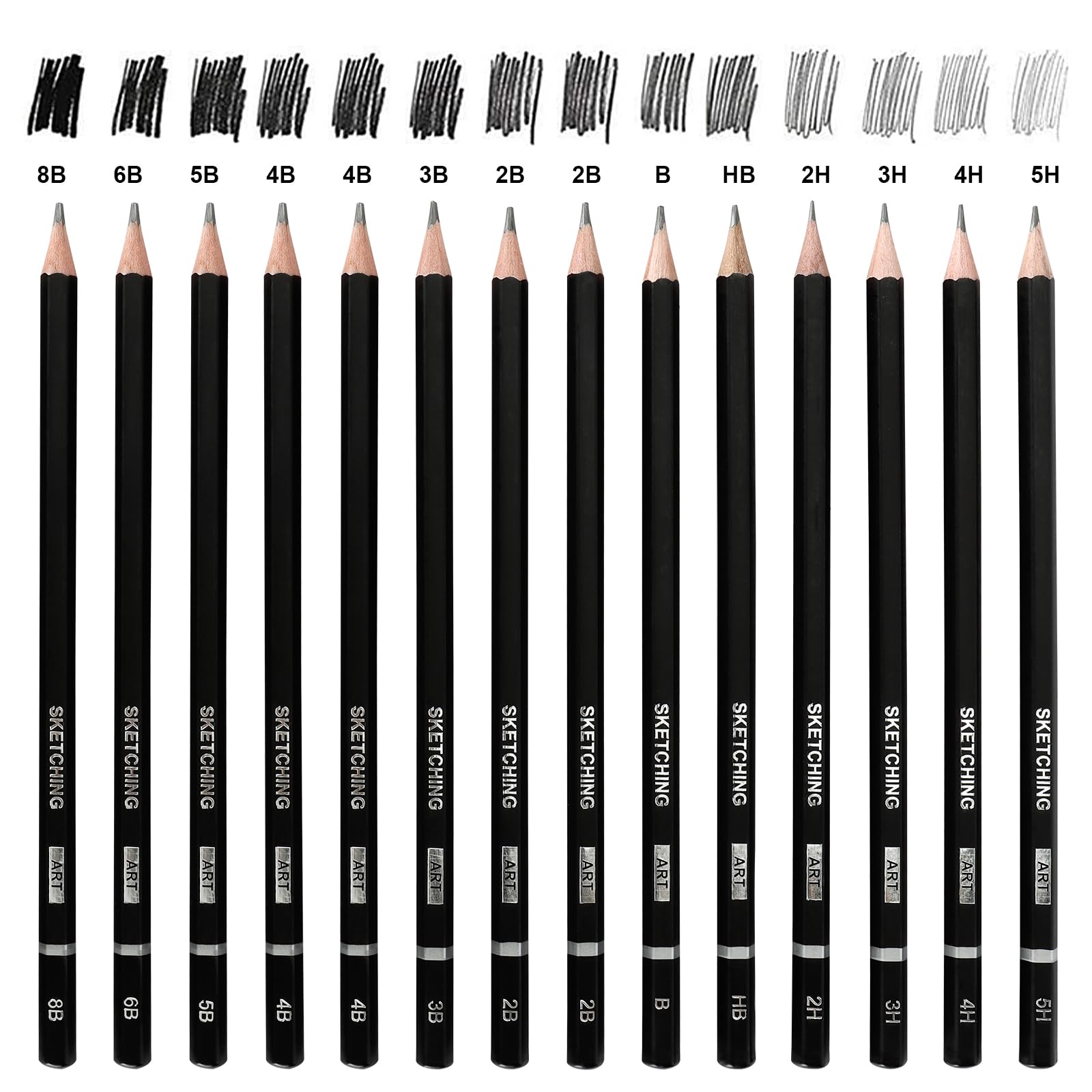 UCAMP Kit da disegno 35 pezzi con matite per artisti, set professionale con borsa per principianti