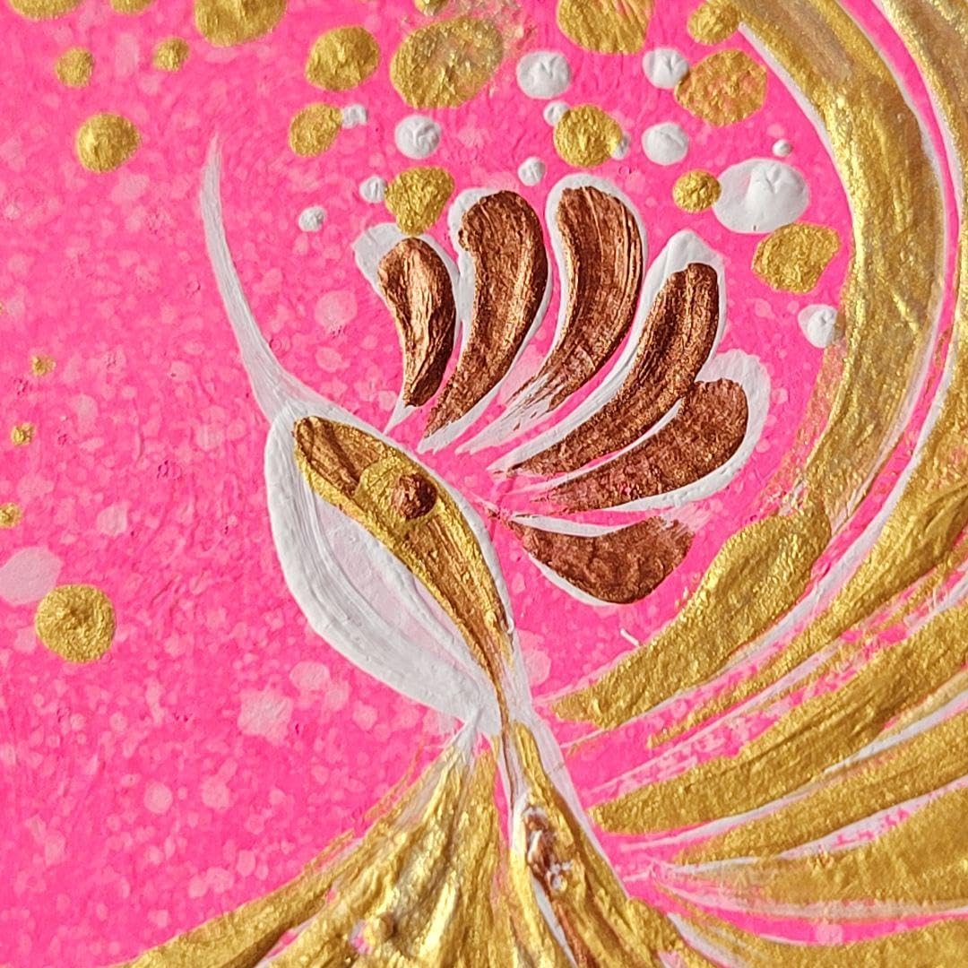 Amazon.co.jp: ピンクゴールド鳳凰様開運絵画風水 : ホーム＆キッチン