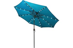 Blissun 9 ft LED Solar Patio Umbrella
