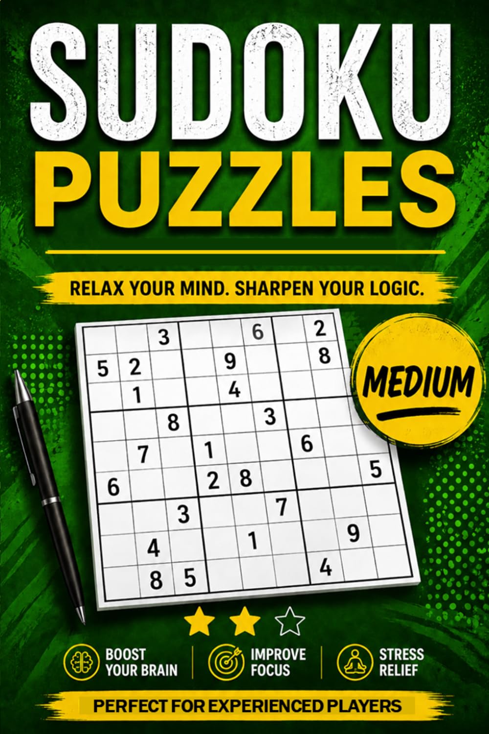 Sudoku Puzzles: Medium difficulty | Perfect for experienced players and relaxing fun