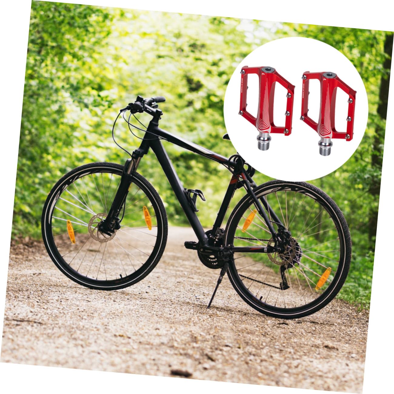 Pedales para Bicicleta de Montaña y Carretera, Plataforma Plana