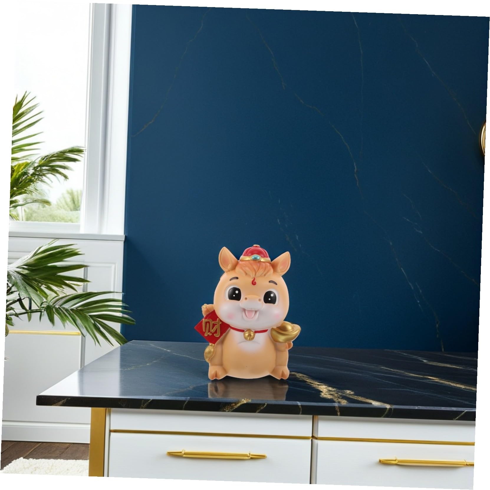 Zodiac Pferd Spardose Keramik Festliche Feng Shui Glücksbringer Jahr des Pferdes Geschenk Sparbüchse für Frühjahrsfest und Erwachsene