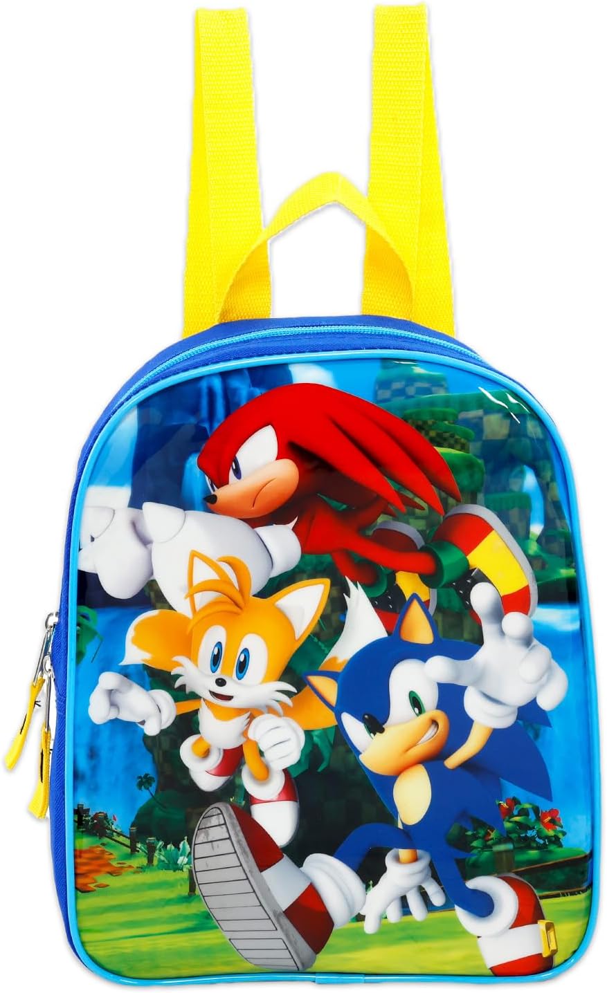 Sonic the Hedgehog Mini Backpack for Kids - Bundle with 11” Video Game Mini Bag Plus Stickers, Water Bottle, More | Sonic Backpack Small for Boys, Girls, Kids - Image 3