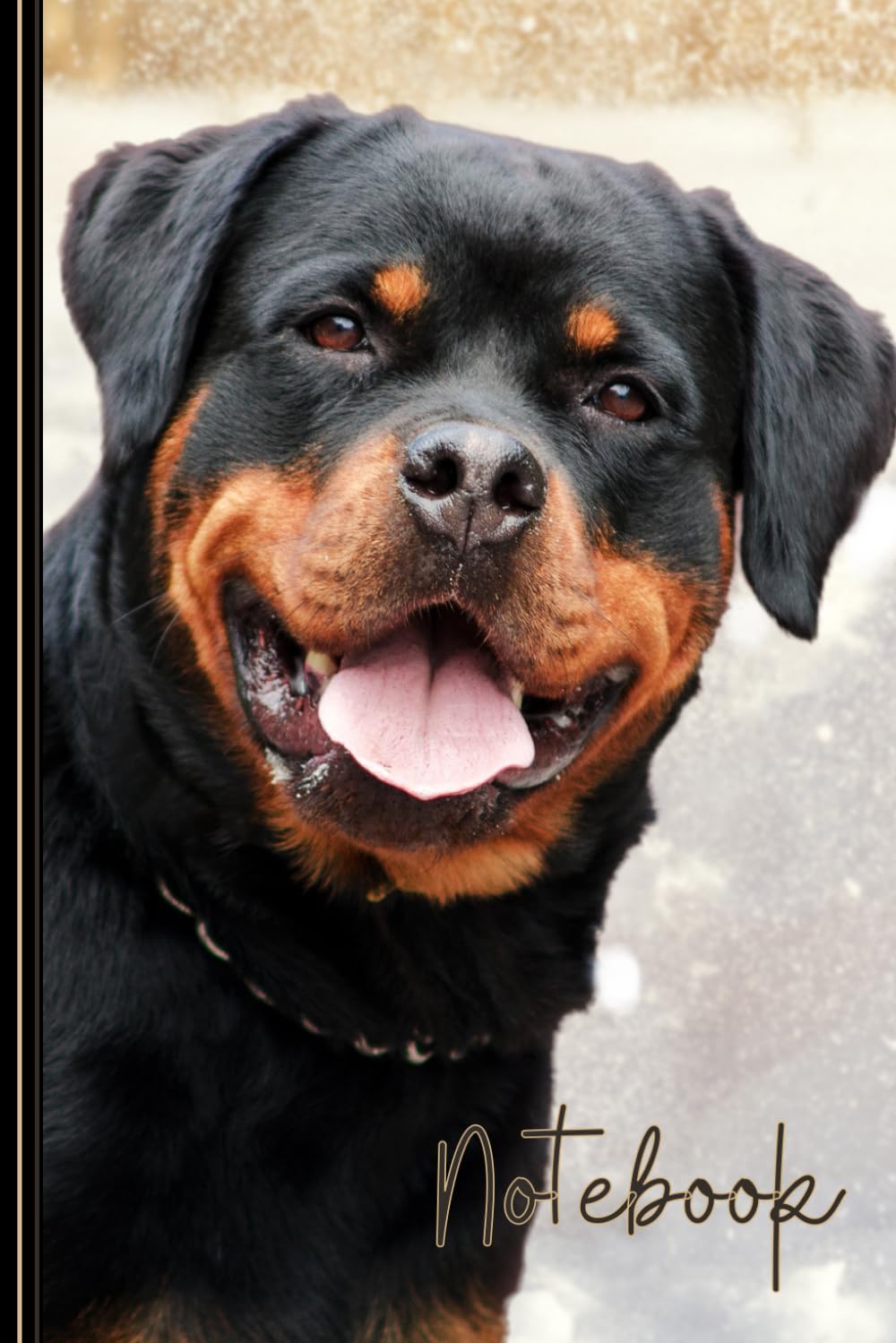 Rottweiler Notebook: Cute Rottweiler Lined Journal, The Perfect Novelty Rottweiler Gift for a Dog Lover or Pet Owner - Black