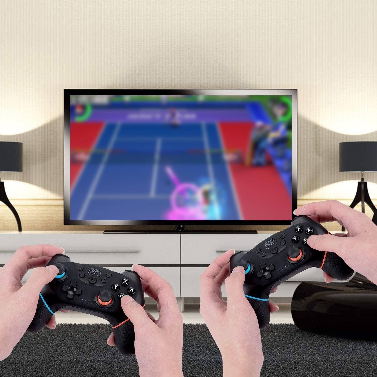 UPGRADE Manette pour Switch, Manettes sans Fil pour Switch/Switch 2/Switch Lite/Switch OLED, Manette pour Switch Pro avec ONE KEY WAKE UP/CAPTURE D'ÉCRAN/Turbo Adjustable/Vibration Réglable/ 6 Axes