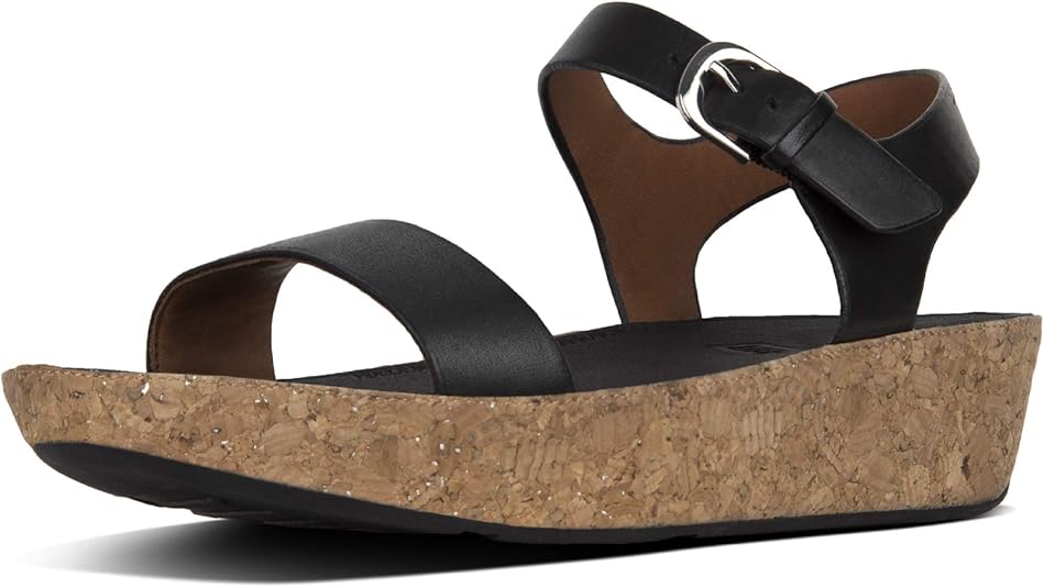 Amazon | Fit Flop レディース FitFlop Bon II レザーバックストラップサンダル アーバン UK 6.5 ホワイト |  fitflop(フィットフロップ) | ファッションサンダル