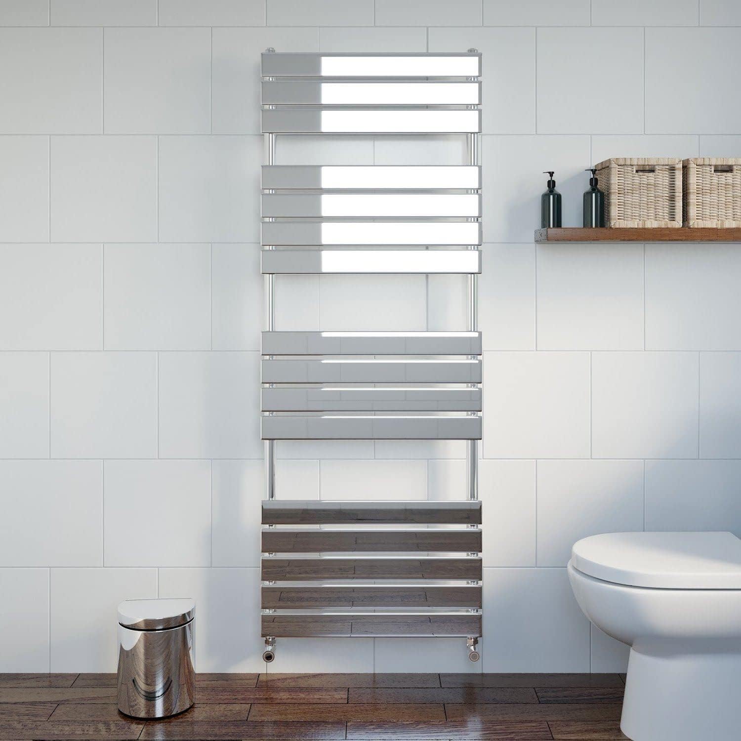 DuraTherm Bathroom Heated Towel Rail Radiator Wall Mounted Flat Panel