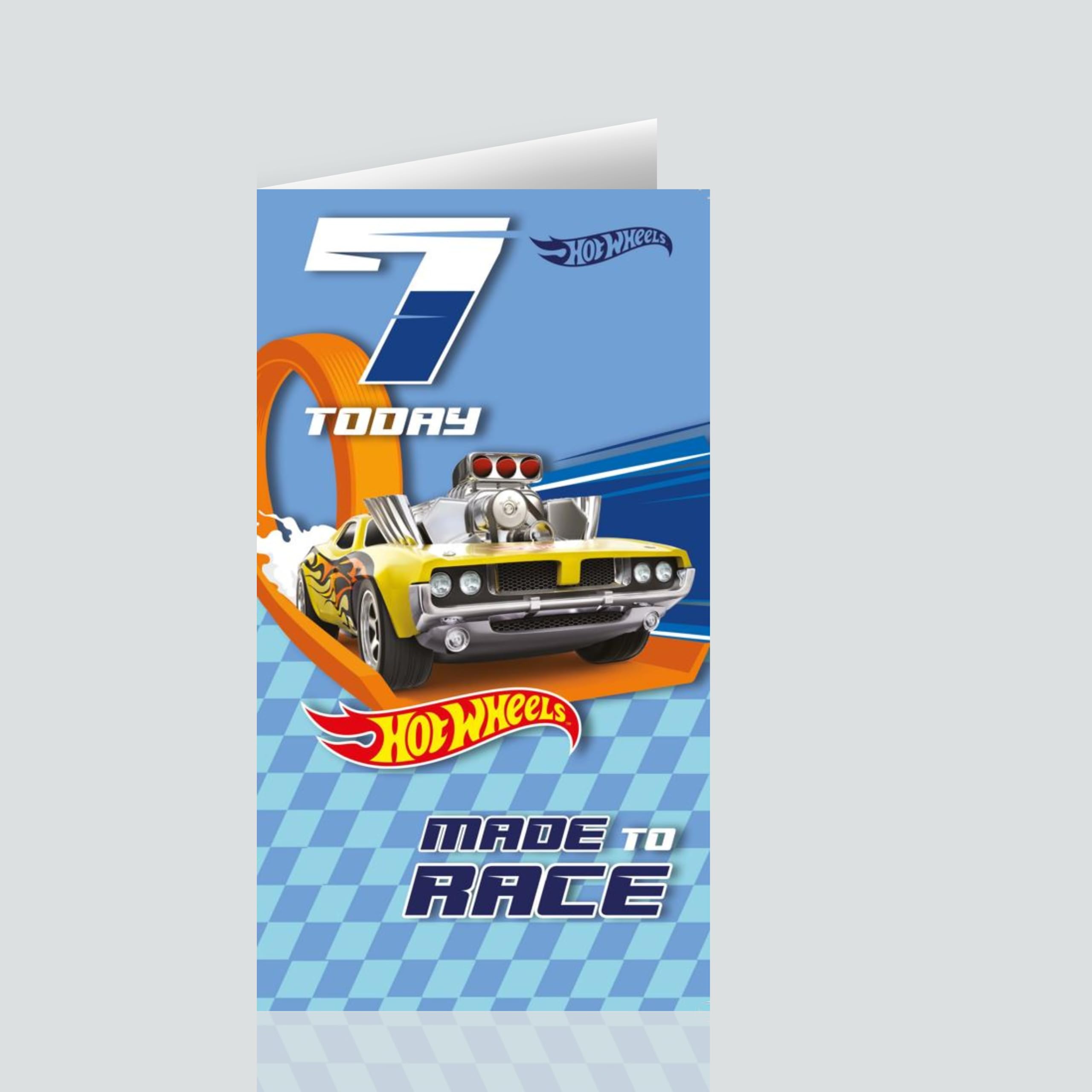 HOT WHEELS AGE 7 BIRTHDAY CARD, 7TH BIRTHDAY, CARD FOR 7TH
